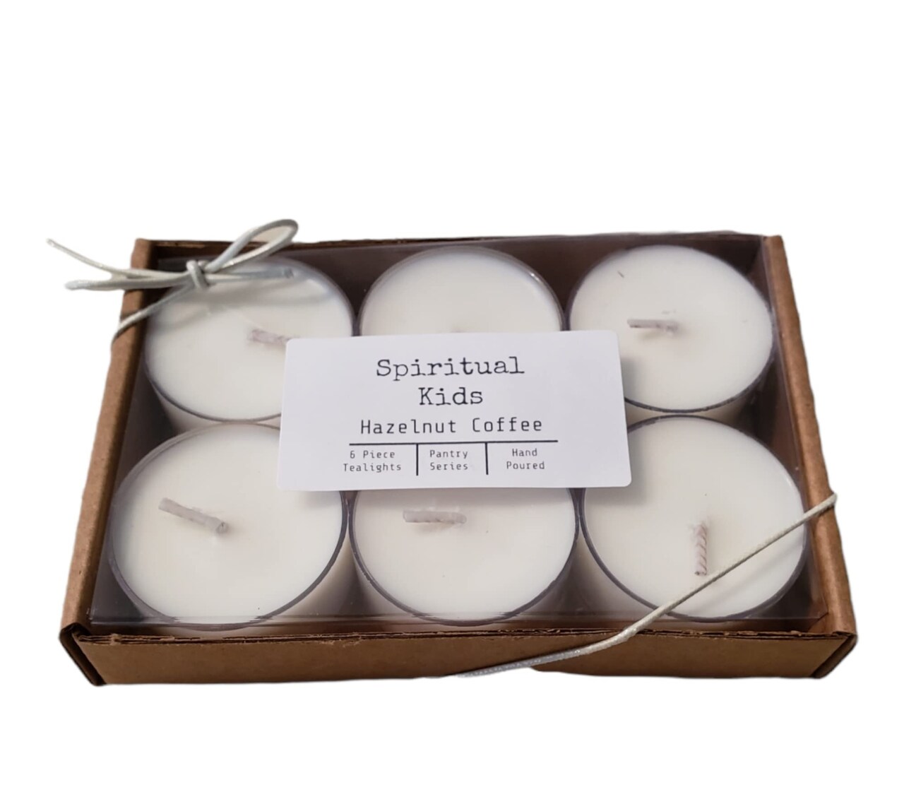 Hazelnut Coffee Natural Soy Wax Tealights 6 Count Hand Poured with Fragrant/Essential Oils!